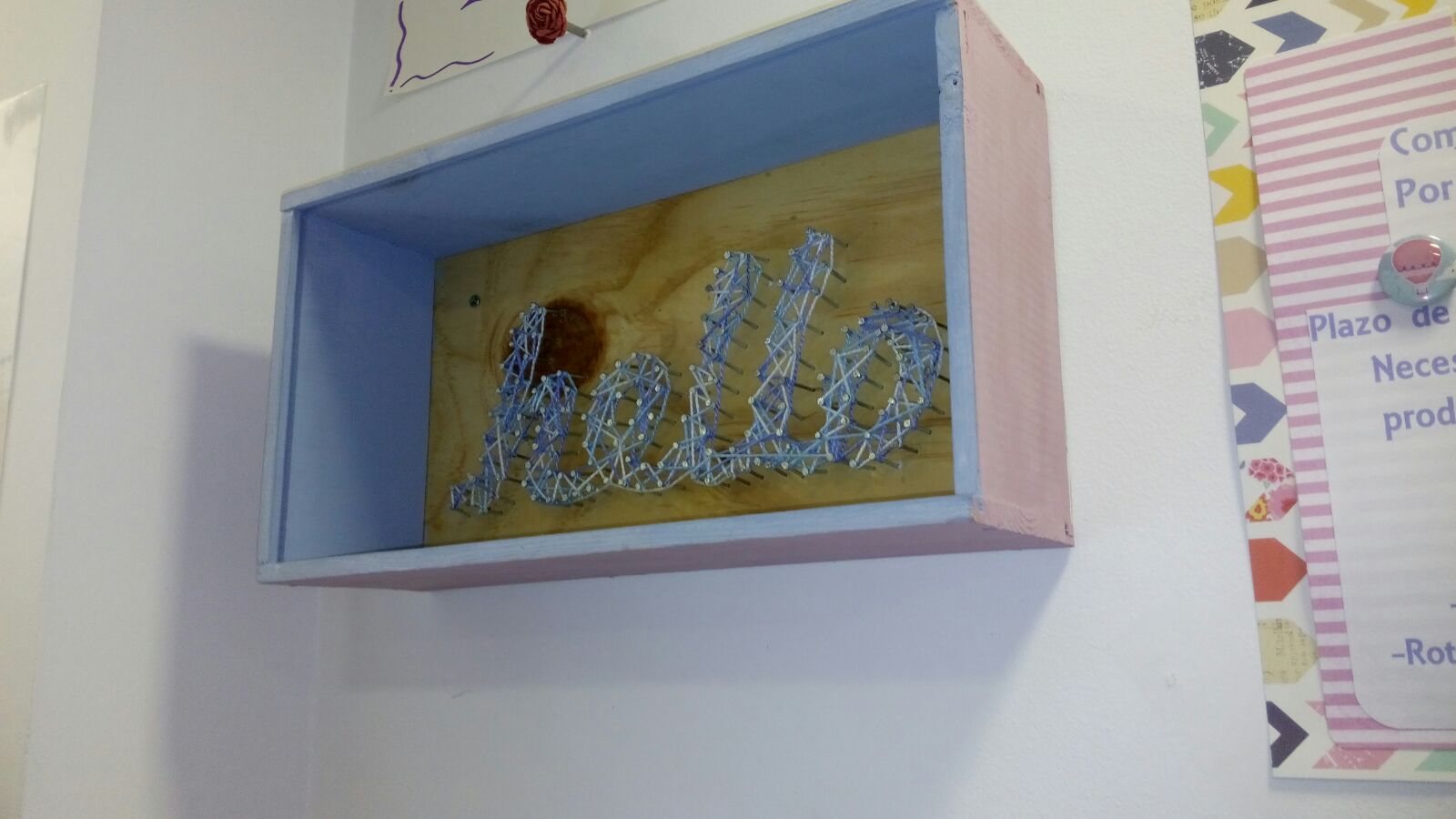 mi primer string art: fill lettering string art