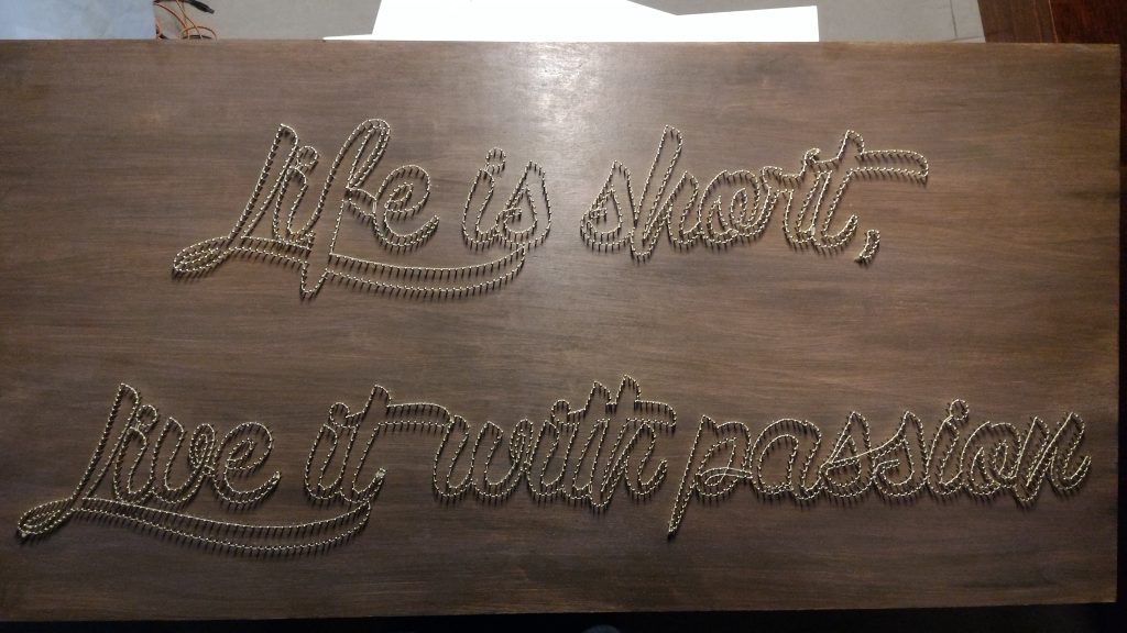 outlinescript lettering string art